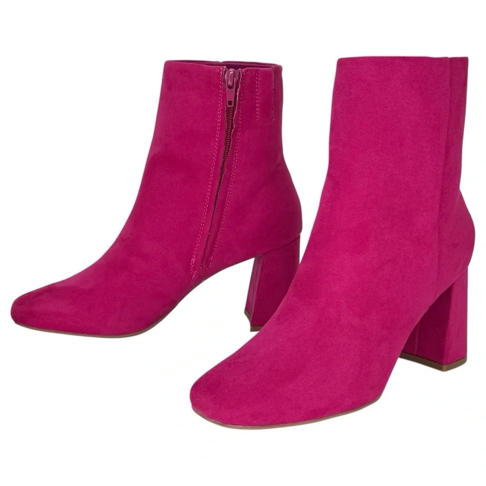 Sugar Element Fuschia Microsuede Womens Ankle Boots Size 7M - Picture 11 of 14